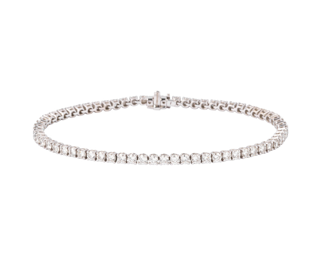 Bracelet riviere en diamant et or gris