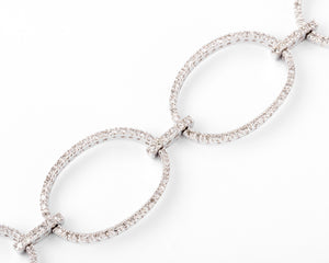 Bracelet maillons ovales en diamant