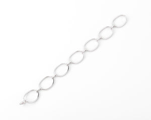 Bracelet maillons ovales en diamant