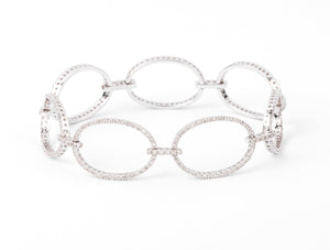 Bracelet maillons ovales en diamant