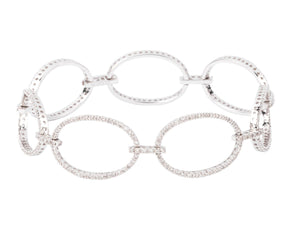Bracelet maillons ovales en diamant